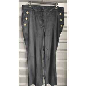 Maison D'Amelie Pants Velour Velvet Sailor Sz 14 Black